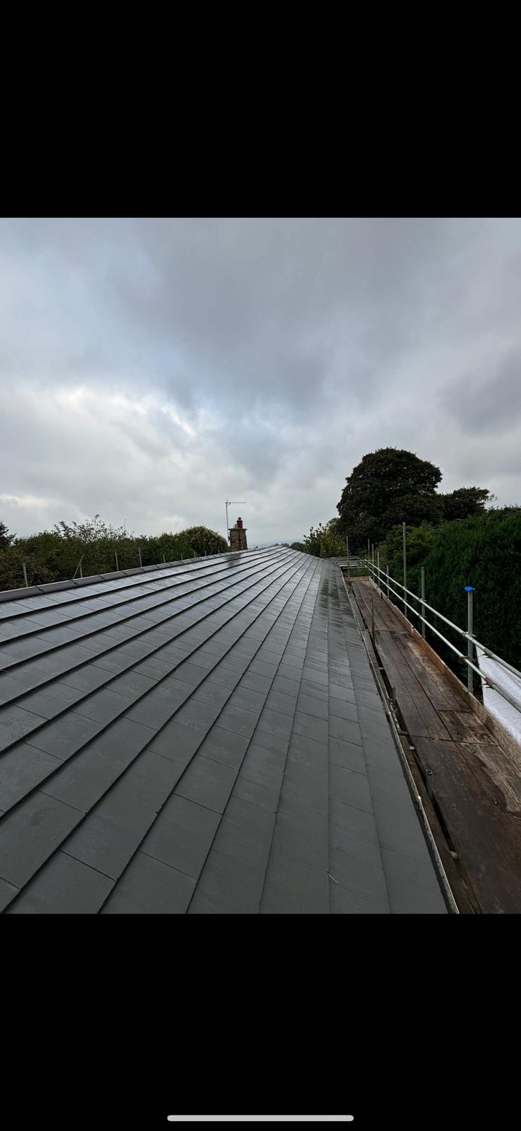 Professional roofing work